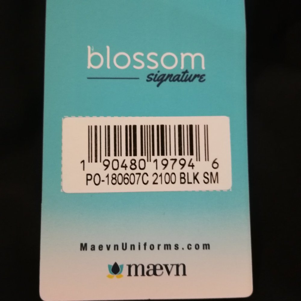 Maevn Blossom Women's Scrub Top 2100-BLK Black - Picture 7 of 9